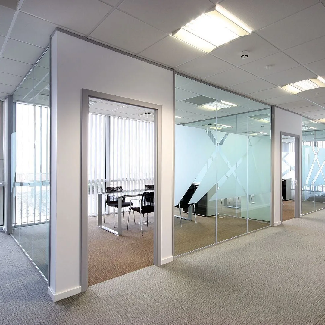 divisoria modular placa gesso acartonado drywall com vidro